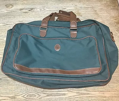 Vtg 90’s Ralph Lauren Polo Green Duffel Overnight Travel Bag Carry On Weekender • $35