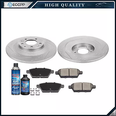 Rear Discs Brake Rotors And Ceramic Pads For 2006-2007 Mazda 6 Slotted Solid • $59.67