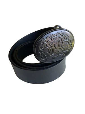 $116 • Buy YSL Black Leather Belt, Size 90/36