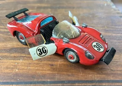 Vintage Metal Corgi Toys No.344 Ferrari 206 Dino Sport. Red Spot Wheels Playworn • $8