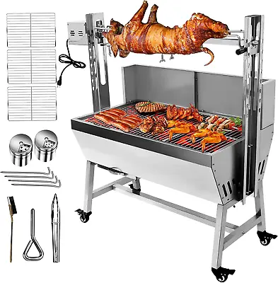 Electric Rotisserie BBQ Charcoal Grill Stainless Steel Pig Lamb Chicken Roaster • $343.55