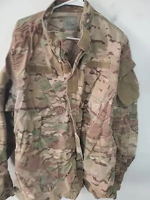 US ARMY ISSUE  MULTICAM  -  FLAME RESISTANT Large Long Jacket Used Patch • $18