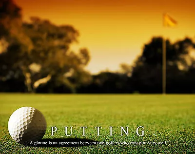 Golfing Motivational Poster Art Print Golf Balls Clubs Woods Office Wall Decor • $9.95