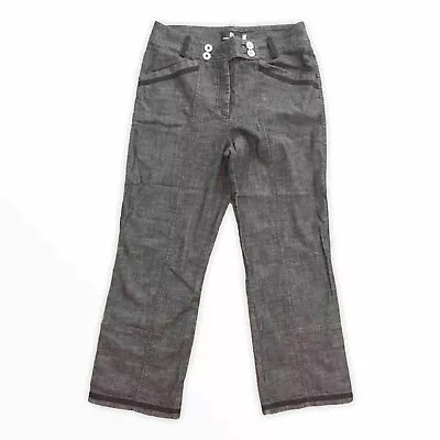 £35.99 • Buy PAUL BRIAL French Trousers Jeans Size 10 Grey Cropped Capri T1 Retro 50s Ladies