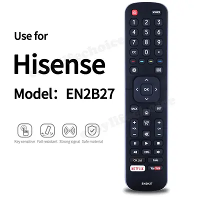 NEW Remote Hisense TV Universal Control EN2B27 For 40K321UW 58K700UWD 65K720UWG • $6.75