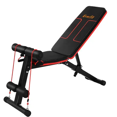Everfit Weight Bench FID Adjustable Home Gym Equipment Press Fitness Workout • $84.49