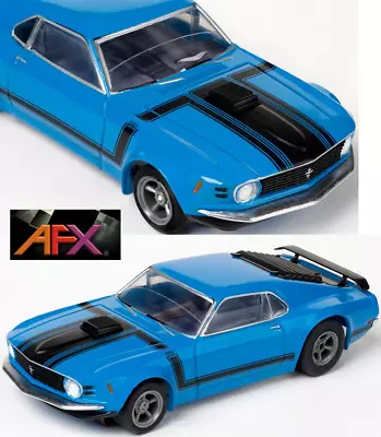 AFX 22026 Ford Mustang Boss 302 Blue MegeG+ Mega G+ Ho Slot Car AFX22026 • $36.29