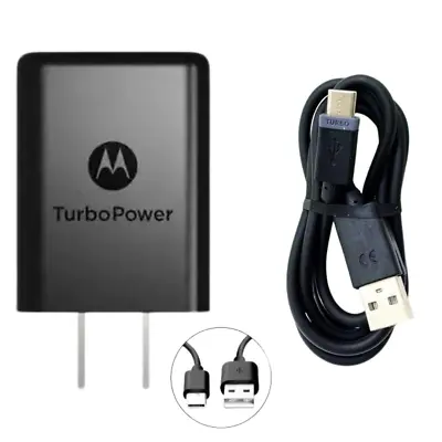 Motorola USB Travel Turbo Power Charger Adapter 15W USB C Cable For Droid 3Amps • $8.48