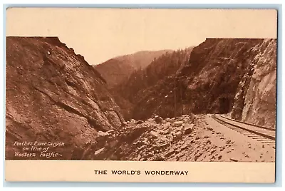 Feather River Canyon Advertising Western Pacific Railroad Panama Expo Postcard • $14.98