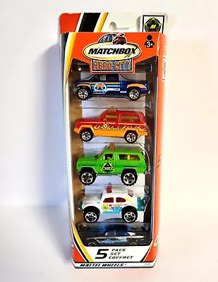 Matchbox Hero City 5 Pack C1893 Law Enforcement Chiefs Vehicles 2003 Mattel • $19.95