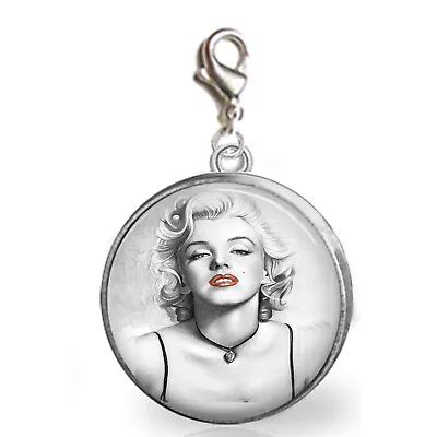 Marilyn Monroe Charm Zipper Pull Bracelet Purse Charm Photo Jewelry • $10.95