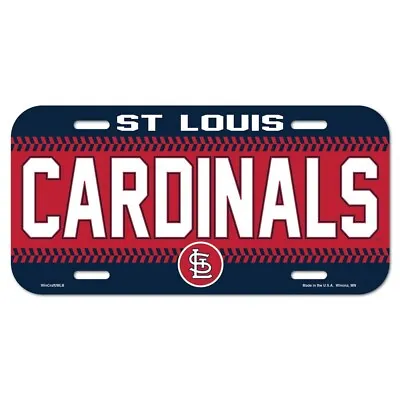 ST. LOUIS CARDINALS ~ (1) Official MLB Plastic Color License Plate ~ New! • $9.99