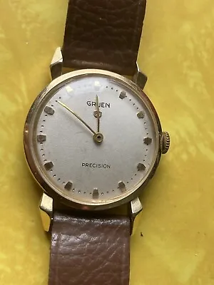 Vintage 1960s? Gruen Precision 21 Jewel 10k-GoldFilled Wrist Watch-read! • $69