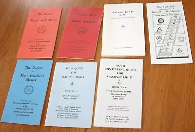 Vintage Mason Masonic Booklets Rite Lodge Quest For Light Degree • $29.94