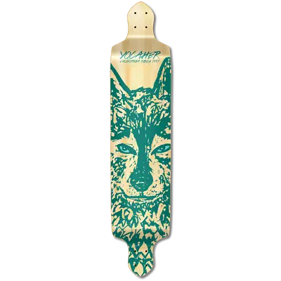 Yocaher Drop Down Longboard Deck - Spirit Animal WOLF (DECK ONLY) • $59.99