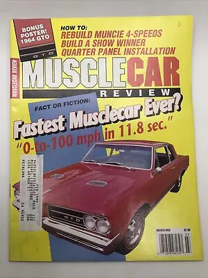 MUSCLE CAR REVIEW Magazine-MARCH1989 • $19.81