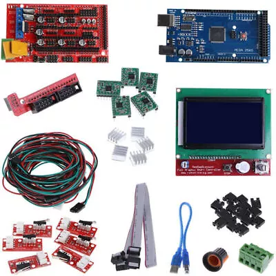 CNC 3D Printer Kit With Mega 2560 Board RAMPS 1.4 Controller Driver For Arduino • $51.73