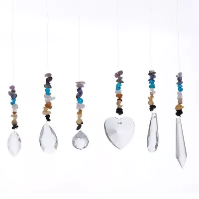 Stunning Gemstone Crystal Chakra Stone Suncatcher Hanging Window Decor 6 DESIGNS • £7.99