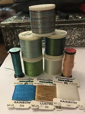 Mixed Madeira Metallic Thread X 10 Mostly New And Some Used. Gorgeous Colours. • £17.50