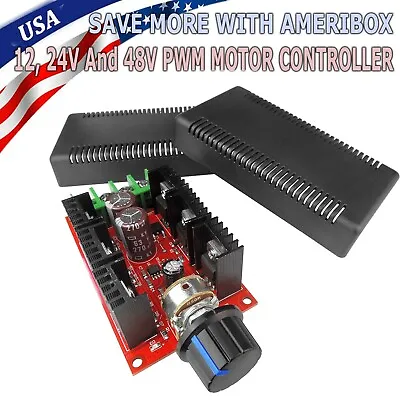 10-50V 40A DC Motor Speed Control PWM HHO RC Controller 12V 24V 48V 2000W MAX  • $7.49