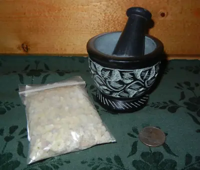 Carved Black Soap Stone Mortar & Pestle With 2 Oz Hex Breaking Resin • $17