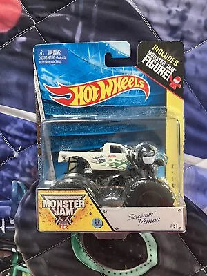 Hot Wheels Monster Jam Truck Screamin’ Demon 1:64 Scale 2014 #51 + MJ Figure • $12.95