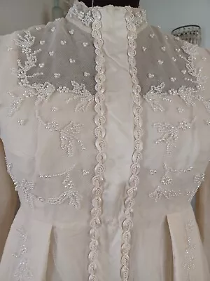 Vintage 60s Wedding Gown Renaissance Dress House Of Bianchi GORGEOUS XS • $145