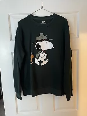 Zara X Snoopy Peanuts Pine Green Sz Large • $30