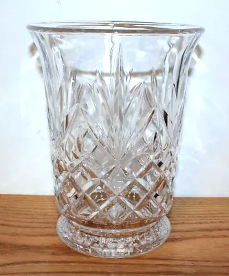 Waterford Diamond Cut Crystal Vase - Heavy Elegant 7.75  Tall 6  Wide Mouth • $30