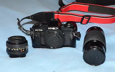 Minolta X-7A Film Camera W/ 50mm F1.7 & Zoom Lens • $125
