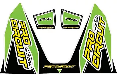 Pro Circuit Ti-6 Exhaust Muffler Green/Black Decal Sticker Kit (DC22TI6-GRN) • $26.22