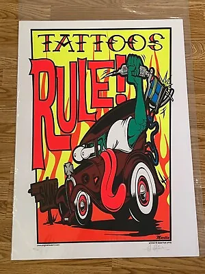 Tattoos Rule Original Poster Proof By Mike Martin Signed And Numbered 80/150 • $175