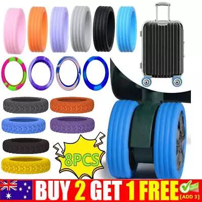 8x Luggage Wheel Covers Suitcase Wheel Protector Silicone Luggage Wheel Covers • $1