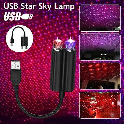 $7.29 • Buy USB Car Interior Roof LED Star Light Atmosphere Starry Sky Night Projector Lamp