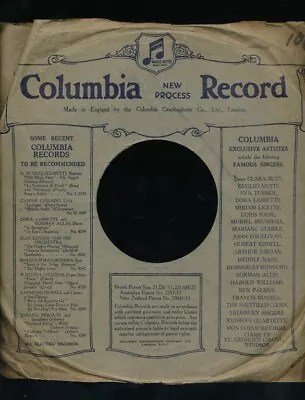 78 RPM Company Logo Sleeves-PRE-War-COLUMBIA New Process-U.K. • $18