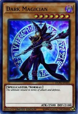 Yugioh! LP Dark Magician - DUPO-EN101 - Ultra Rare - Limited Edition Lightly Pla • $1.34