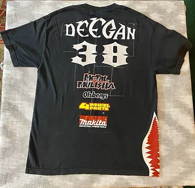 VTG Metal Mulisha Rockstar Brian Deegan T-Shirt # 38 Black Sz L Double-Sided • $42.49