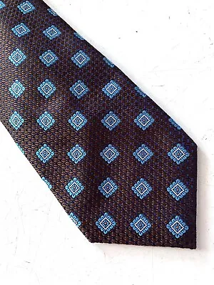 Daniel Cremieux Nwt Brown Blue Silk Seven 7 Fold Hand Made In Italy Neck Tie • $36.99