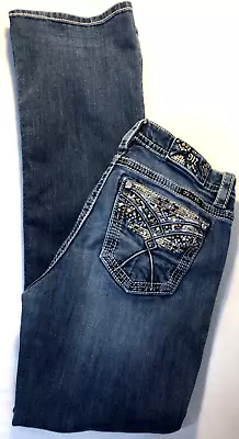 Ladies Size 30 MISS ME Boot Cut Jeans Embellished Pockets • $16.50