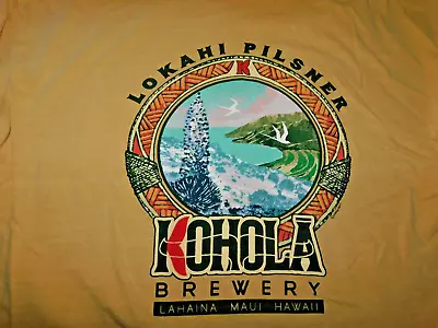 Crazy Shirts Hawaii Beer Dyed Shirt Lahiana Maui Kohola Brewing Sz XXL 2/79 • $79.99