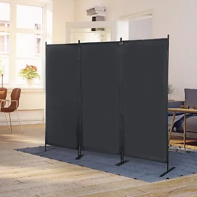 Room Divider Folding Privacy Screen Portable Wall Partition W/3 Fabric Panels • $47.99