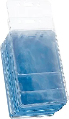 Amazon Basics Clear Name ID Badge Holder - Vertical (Pack Of 50) New C21 • $13.49