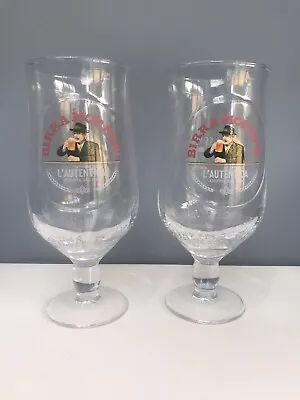 Birra Moretti Pint Glasses X 2   Brand New 100% Genuine   Latest Design • £9.50