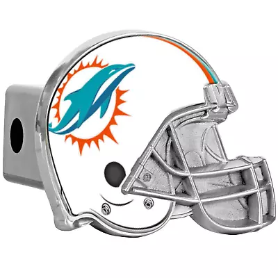 Miami Dolphin Metal Helmet NFL Tow Hitch Cover Car-Truck-SUV 2  Receiver • $14.95