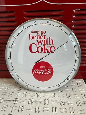 COKE COLA SODA OIL Vintage Style Round Thermometer 12  INCH NEW GLASS FACE • $29.99
