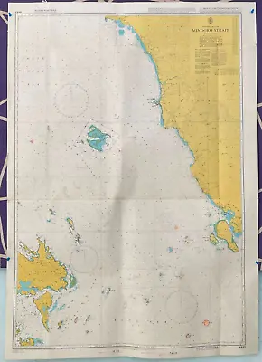 Admiralty 4483 Philippines Islands Mindoro Strait Vintage Map Antique Ship Chart • $76.95