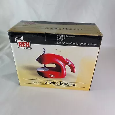 Mini Rex Red Mini Sewing Machine SMARTEK Tested Works  • $18.99