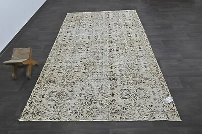 Oushak Turkish Vintage Rug 5x9 Kilim Rug Anatolian Handmade Boho Decor BEIGE • $232