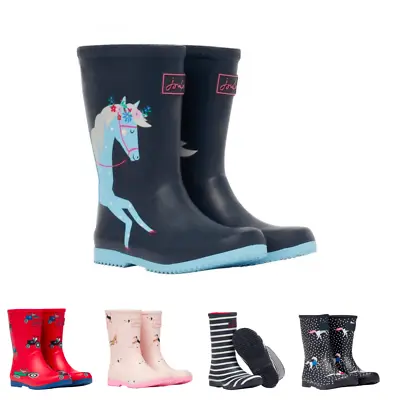 £18.95 • Buy Joules Junior Roll Up Printed Wellingtons - Various Colours