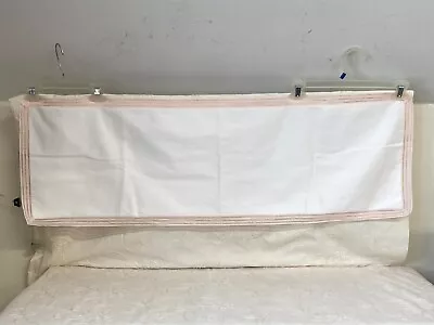 Vintage White Linen Table Runner Peach Lace Embroidery Blank Fabric Crafts Blank • $7